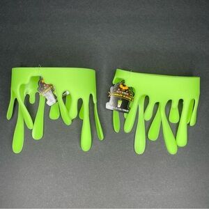 Set of 2 Target Bullseye Halloween Glow in the Dark Slime Tumbler Cup Sleeves